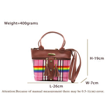 Load image into Gallery viewer, Two In One Multi Color Checks Women Sling Bag - myStore20202019
