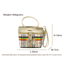 Load image into Gallery viewer, Two In One Multi Color Checks Women Sling Bag - myStore20202019
