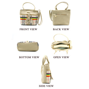Two In One Multi Color Checks Women Sling Bag - myStore20202019