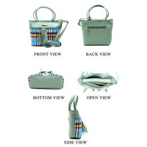 Two In One Multi Color Checks Women Sling Bag - myStore20202019