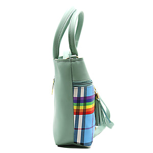 Two In One Multi Color Checks Women Sling Bag - myStore20202019