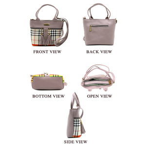 Two In One Multi Color Checks Women Sling Bag - myStore20202019