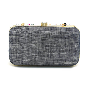 Two In One Multi Stone Frame Lock Women Clutch - myStore20202019