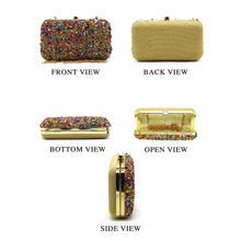 Load image into Gallery viewer, Two In One Multi Stone Frame Lock Women Clutch - myStore20202019
