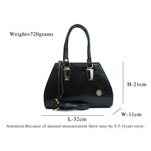 Load image into Gallery viewer, Two In One Single Zip Plain Jelly Finish Ladies HandBag - myStore20202019
