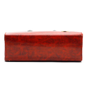 Two In One Single Zip Plain Jelly Finish Ladies HandBag - myStore20202019