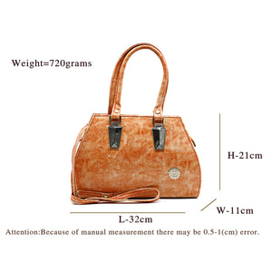 Two In One Single Zip Plain Jelly Finish Ladies HandBag - myStore20202019