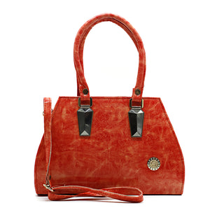 Two In One Single Zip Plain Jelly Finish Ladies HandBag - myStore20202019