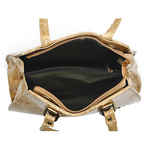 Two In One Single Zip Plain Jelly Finish Ladies HandBag - myStore20202019