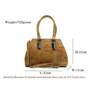 Two In One Single Zip Plain Jelly Finish Ladies HandBag - myStore20202019