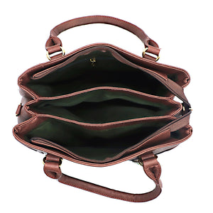 Two In One Single Zip Three Compartment Ladies HandBag - myStore20202019