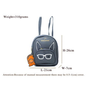 Two In One Specs Print Double Zip Printed Girls BackPack - myStore20202019