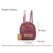 Load image into Gallery viewer, Two In One Specs Print Double Zip Printed Girls BackPack - myStore20202019
