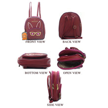 Load image into Gallery viewer, Two In One Specs Print Double Zip Printed Girls BackPack - myStore20202019
