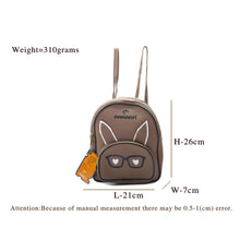 Load image into Gallery viewer, Two In One Specs Print Double Zip Printed Girls BackPack - myStore20202019
