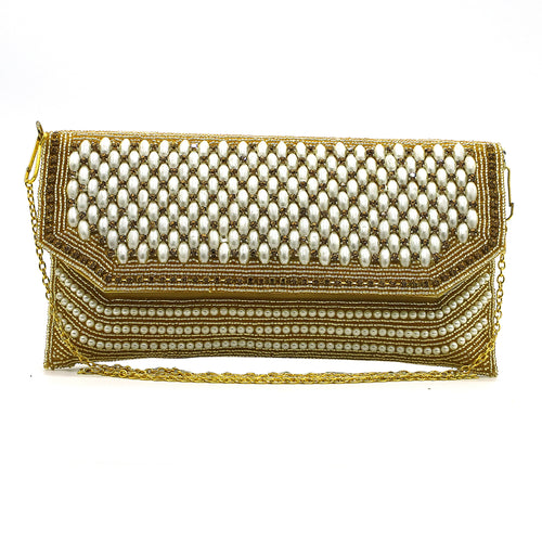 Two In One Stone Beads Envelope Women Clutch - myStore20202019