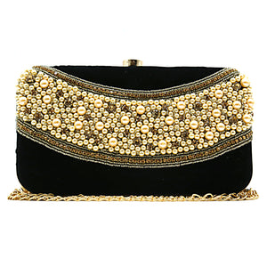 Two In One Velvet Stone Wave Women Clutch - myStore20202019