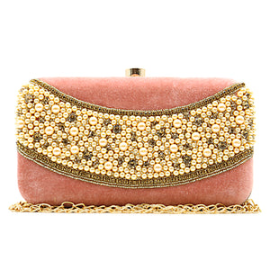 Two In One Velvet Stone Wave Women Clutch - myStore20202019