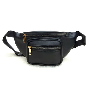 Waist Pouch Rexine Material With Two Zip on Front - myStore20202019