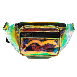Waist Pouch Transparent Material With Two Zip on Front - myStore20202019