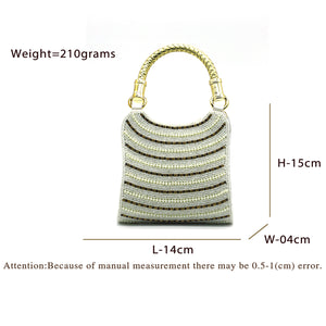 Wedding Clutch Bag With Binai Handle and Seven Layer Moti Work - myStore20202019