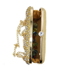Load image into Gallery viewer, Woman&#39;s Clutch 2In1 Small &amp; Big Colour Stone With Flower Design - myStore20202019
