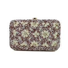 Load image into Gallery viewer, Woman&#39;s Clutch 2In1 Small &amp; Big Colour Stone With Flower Design - myStore20202019
