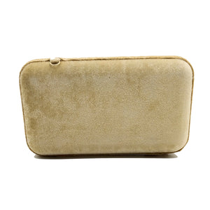 Woman's Clutch Belbet Material With Ten Pearl Flower In Front - myStore20202019