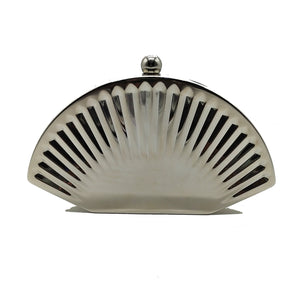 Woman's Clutch Full Metal Frame With Half Round Shape Design - myStore20202019