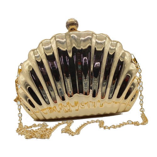 Woman's Clutch Full Metal Frame With Seep Shape Design - myStore20202019