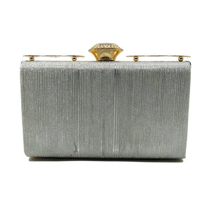Woman's Clutch Lining Material With Diamond Frame Lock - myStore20202019