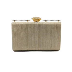 Woman's Clutch Lining Material With Diamond Frame Lock - myStore20202019