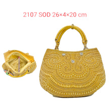 Load image into Gallery viewer, Woman&#39;s Clutch Rosilk Material With Pearl Hand Work Design - myStore20202019
