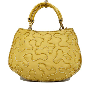 Woman's Clutch Rosilk Material With Pearl Hand Work Design - myStore20202019