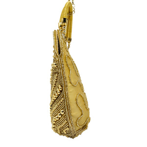 Woman's Clutch Rosilk Material With Pearl Hand Work Design - myStore20202019