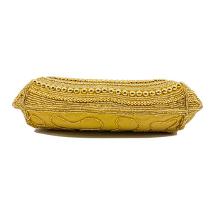 Woman's Clutch Rosilk Material With Pearl Hand Work Design - myStore20202019