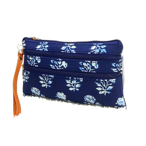 Woman's Hand Pouch Igat Material With Two Zip on Front - myStore20202019