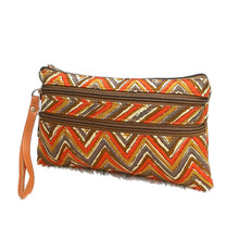 Load image into Gallery viewer, Woman&#39;s Hand Pouch Igat Material With Two Zip on Front - myStore20202019
