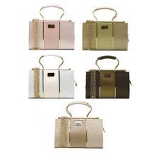 Load image into Gallery viewer, Women&#39;s Clutch With 2In1 Designer Handle Double Stripe - myStore20202019
