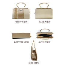 Load image into Gallery viewer, Women&#39;s Clutch With 2In1 Designer Handle Double Stripe - myStore20202019
