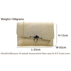 Women's Clutch With 2In1 Heart Shimmer Lock - myStore20202019