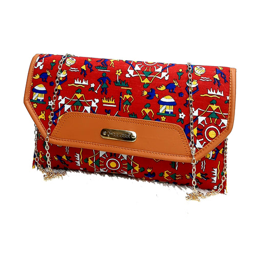 Women's Clutch With 2In1 Multi Color Print Design - myStore20202019