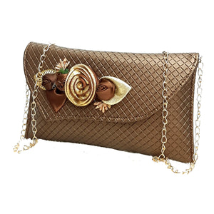 Women's Clutch With 2In1 Rose Flower Fitting Design - myStore20202019