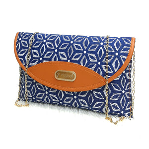 Women's Clutch With 2In1 Round Flap Multi Color Print Design - myStore20202019