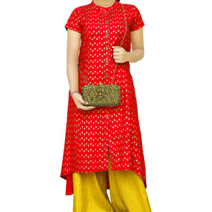 Women's Clutch With 2In1 Small & Big Colour Stone - myStore20202019