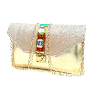 Women's Clutch With 2In1 Stone Fitting Flap Design - myStore20202019