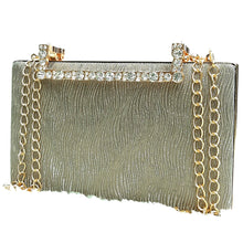 Load image into Gallery viewer, Women&#39;s Clutch With 2In1 Wave Shimmer Frame Stone Handle Design - myStore20202019
