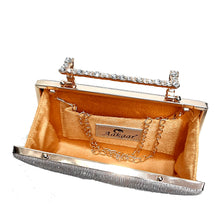 Load image into Gallery viewer, Women&#39;s Clutch With 2In1 Wave Shimmer Frame Stone Handle Design - myStore20202019
