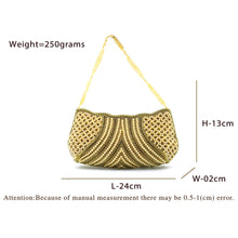 Load image into Gallery viewer, Women&#39;s Clutch With Beads Stone Waves Boat Design - myStore20202019

