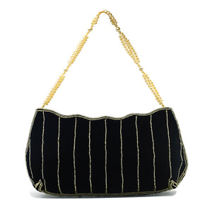 Women's Clutch With Bridal Pearl Work Wave Boat Design - myStore20202019